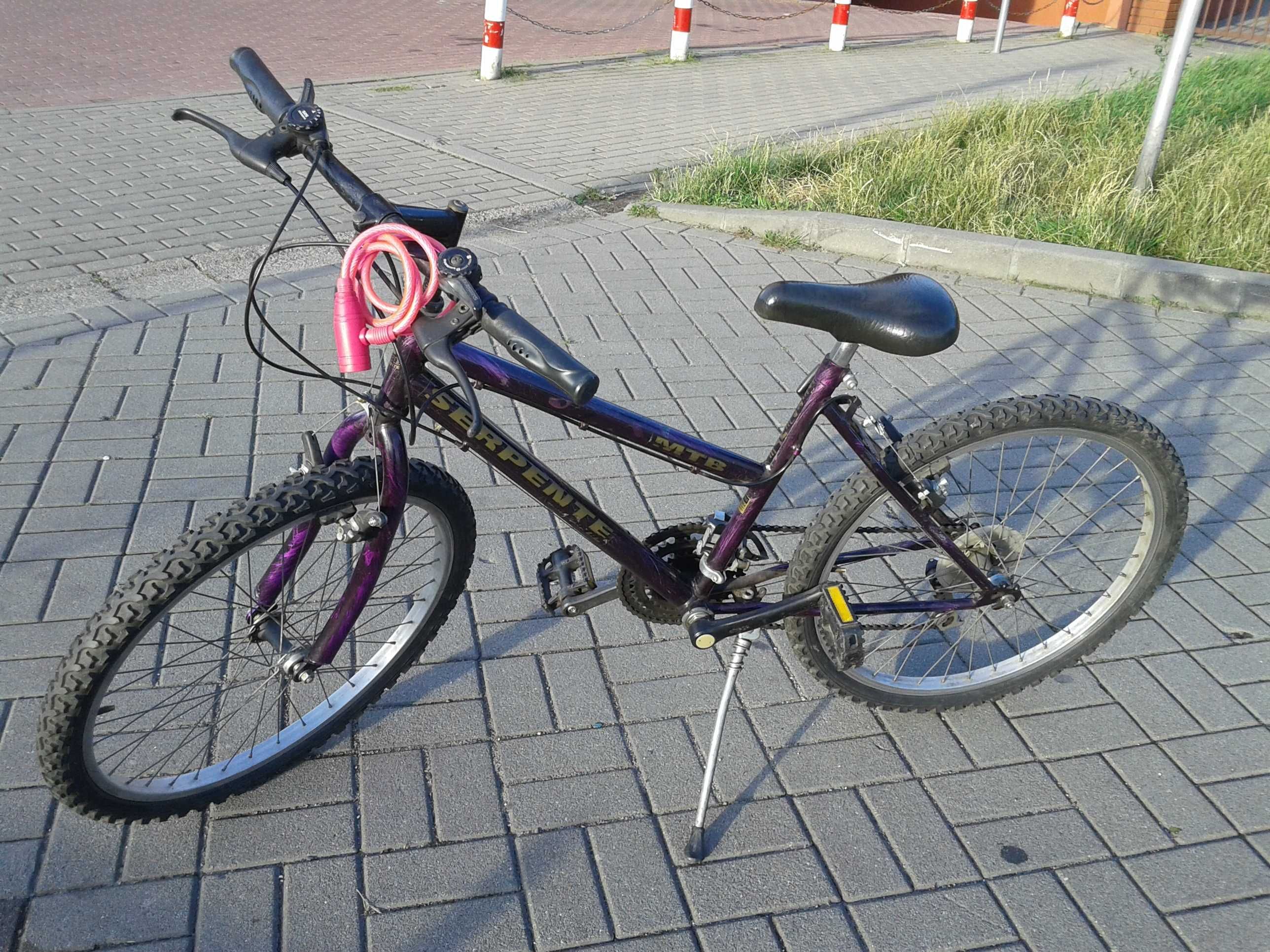 Rower młodzieżowy fioletowy lekki aluminiowy 130 cm do  ax 160 cm