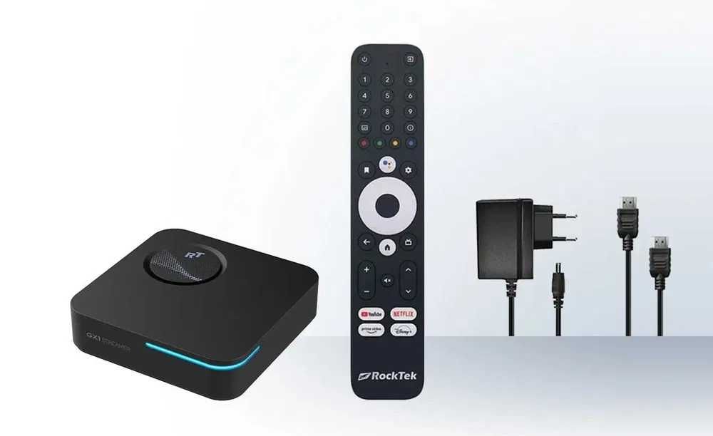 Смарт приставка RockTek GX1 UHD 4/32 Realtek RTD1325 WiFi6 GoogleTV 12