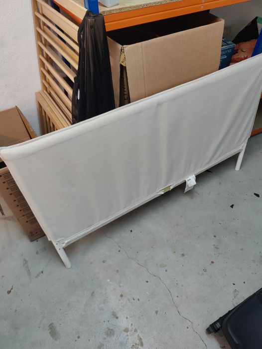 Estrutura de cama, branca/bege Vissle, 160x200 cm