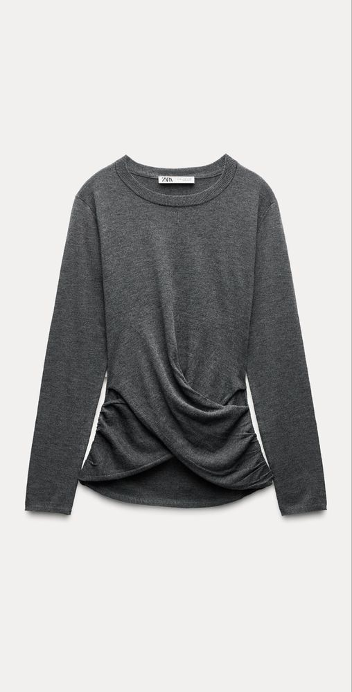 Трикотажний топ із запахом спереду, новий, Zara, розмір M/L