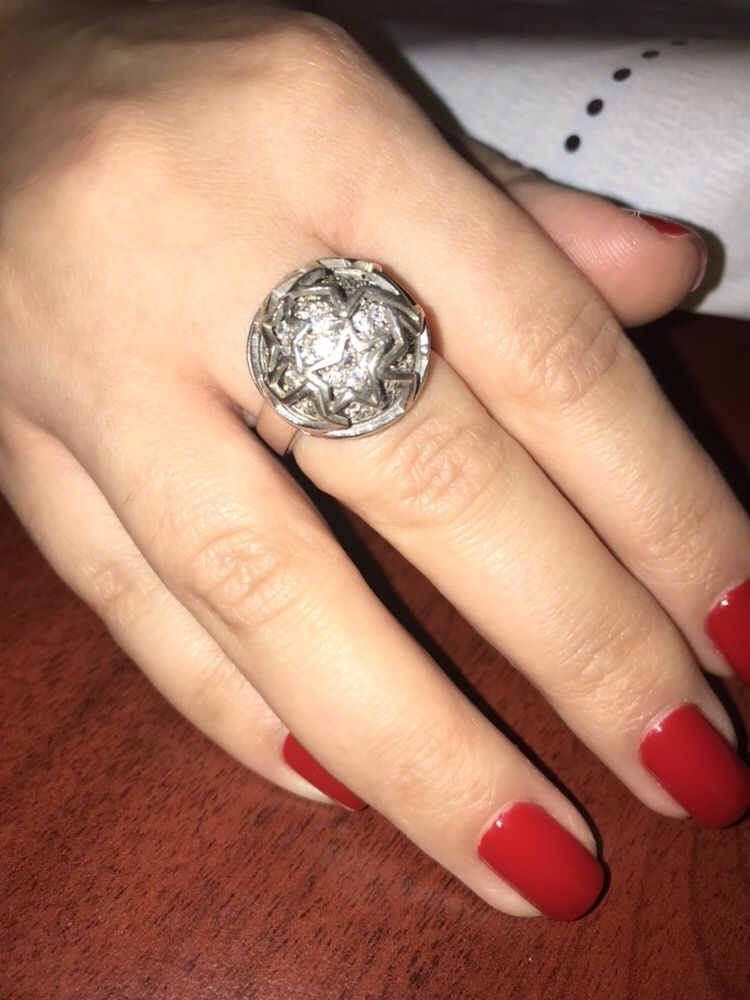 Массивное Кольцо перстень из серебра