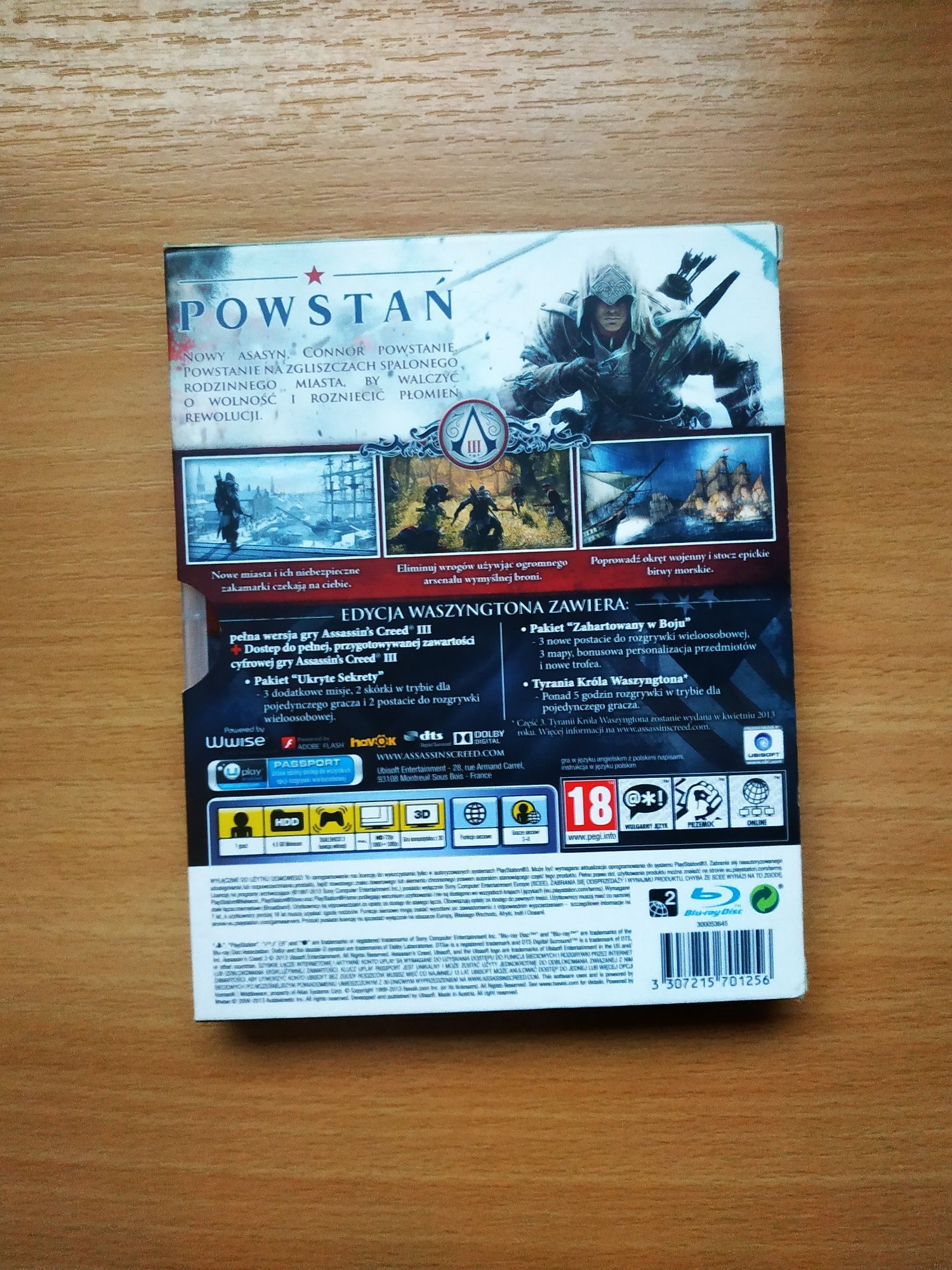 Assassin's Creed 3 ps3, pl, stan bardzo dobry, wysyłka olx