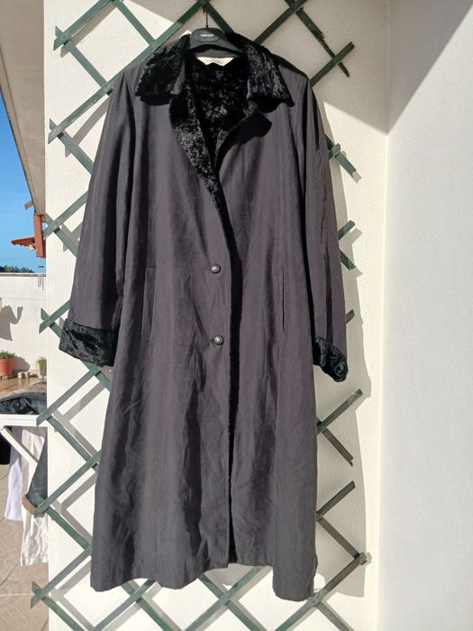 Gabardina comprida com pelo xxl