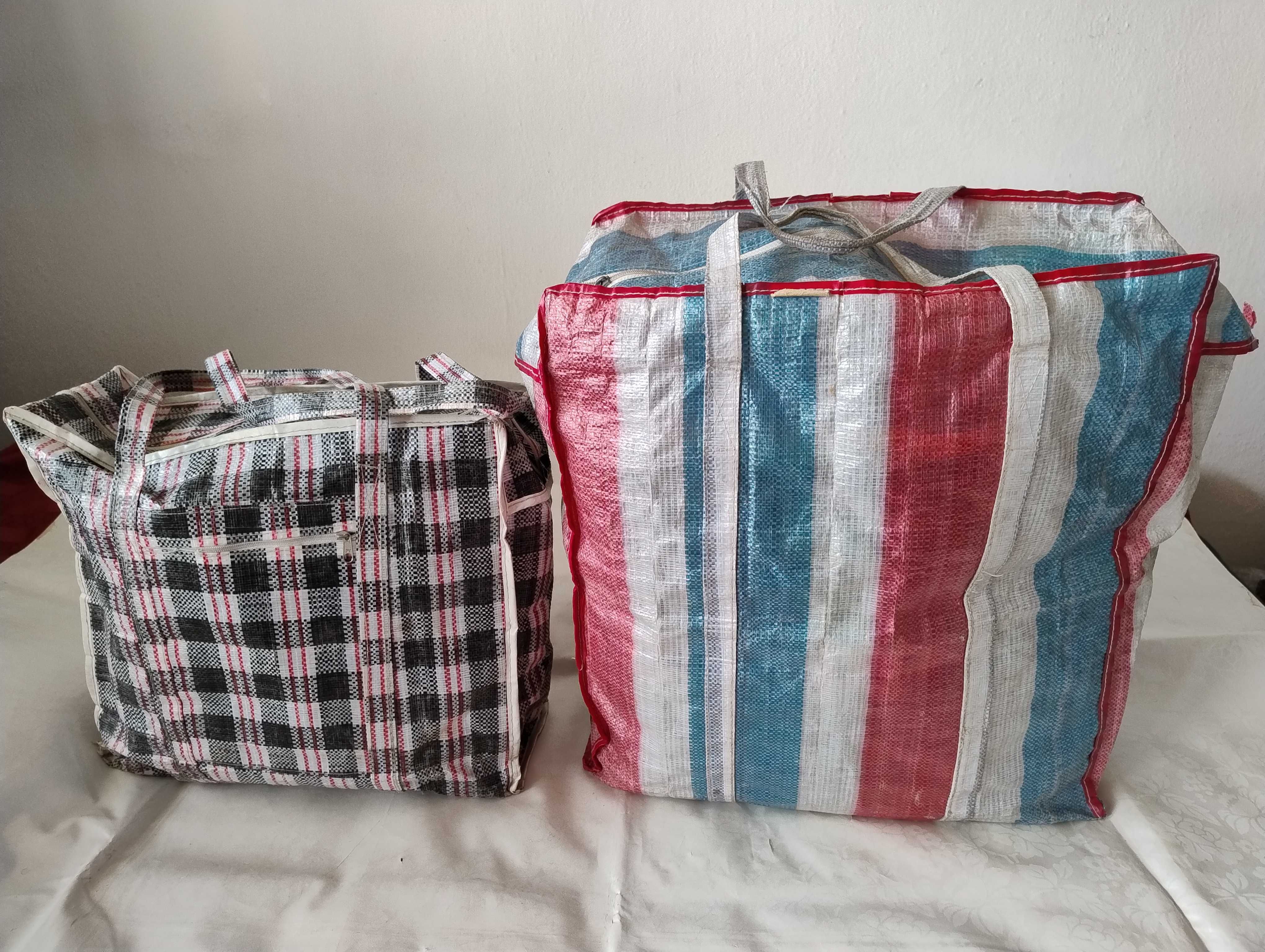 SUPER CENA Duża torba z PRL mocna 44x45x17cm shoperka bagaż na zakupy