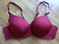 Stanik koronka 85DD/E burgund