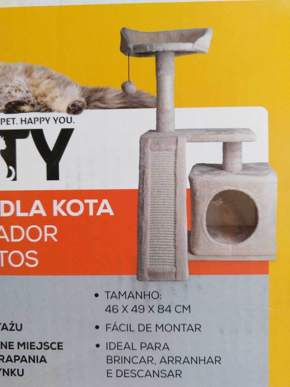 NOWY Drapak Dla Kota Domek Budka Podesty Legowisko wys. 84 cm KITTY