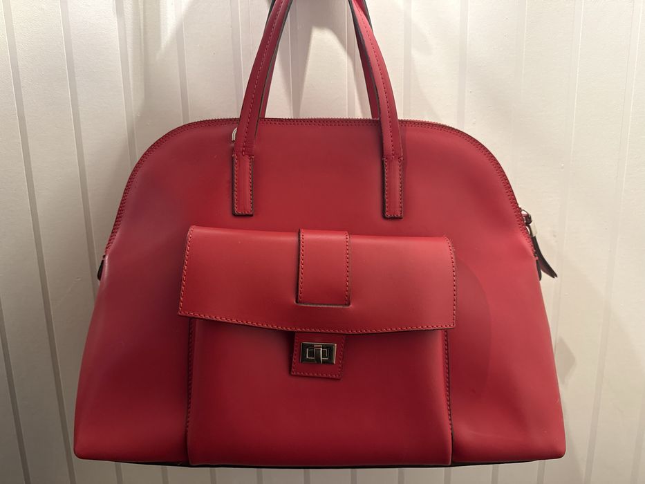 сумочка червона натуральна шкіра італія