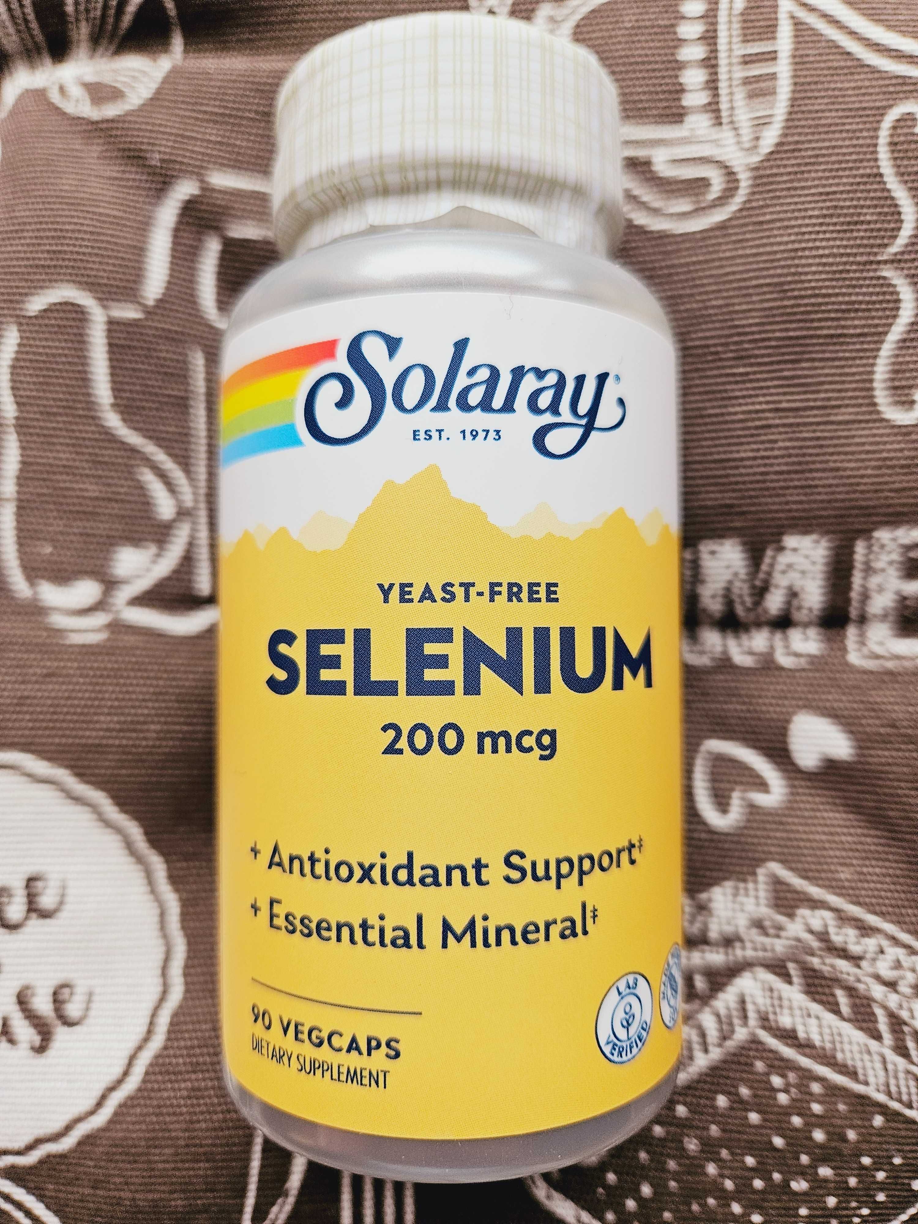 Solaray Селен без дріжджів selenium yeast free 100 200 мкг 90 шт