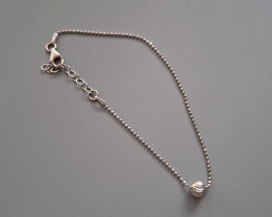 Srebrna damska bransoletka z kuleczką z firmy Yes próba 925