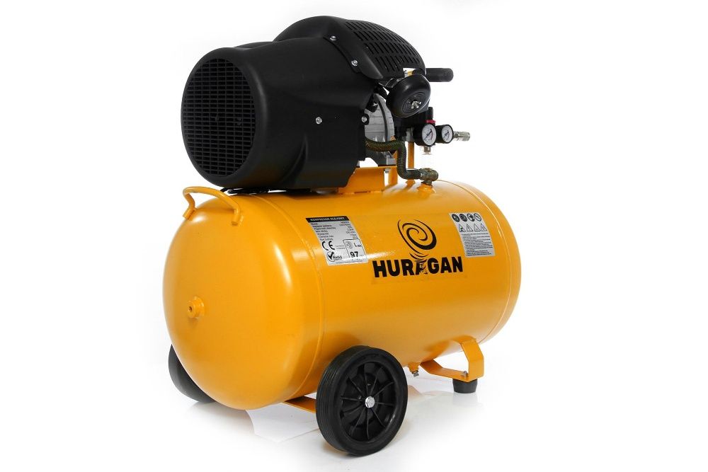 Kompresor sprężarka powietrza 100l 2tłoki 3KM 530l/min +separator PROM