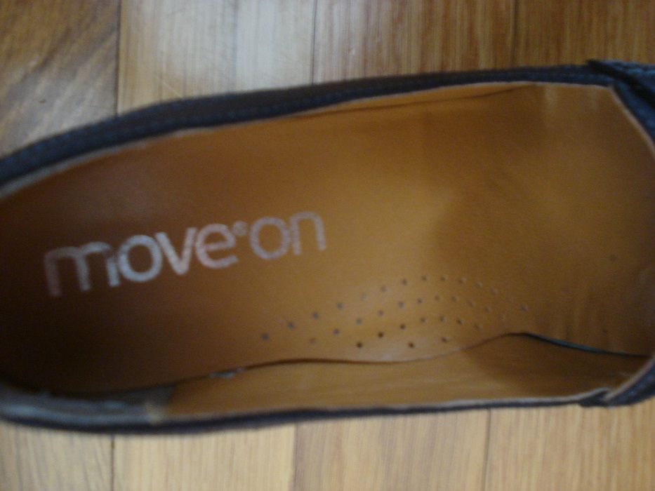 Sapatos pele azul escuro tacão 7cm 38 MOVE ON/ AEROSOLES