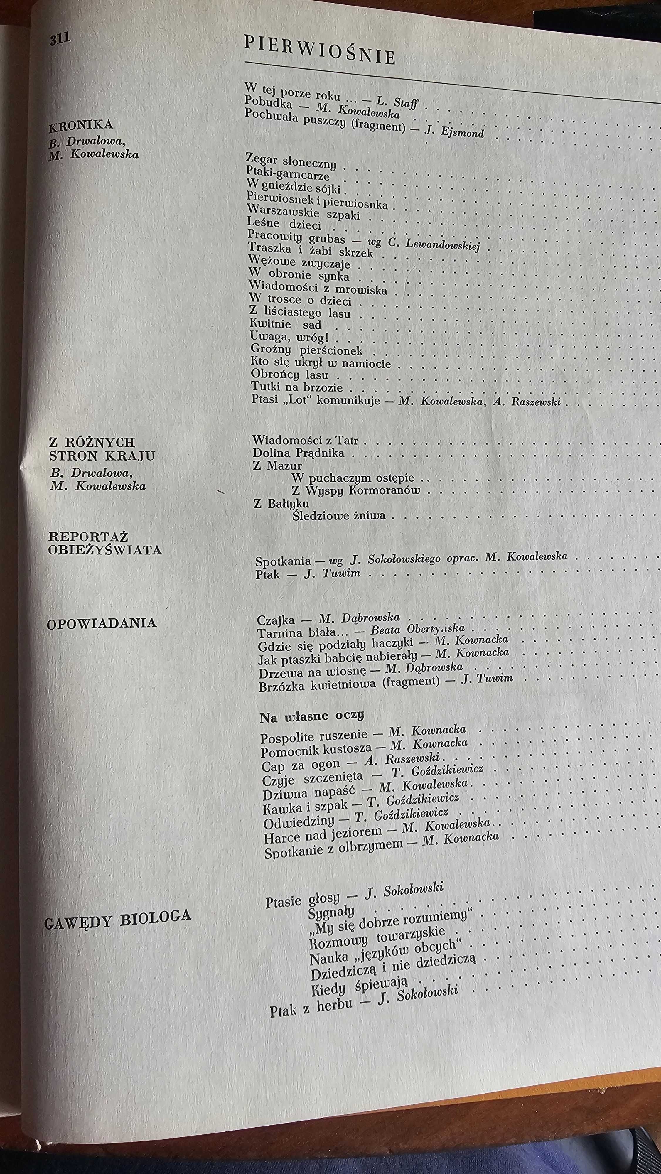 AY 2 tomy Głos przyrody Maria Kownacka Maria Kowalewska 1966 antologia