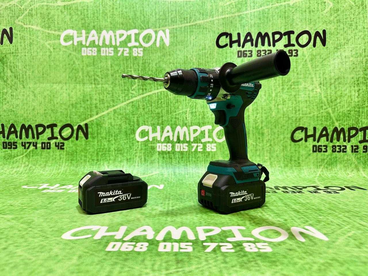 Аккумуляторный Бесщеточный Шуруповерт с ударом Makita DHP485 36V-8А