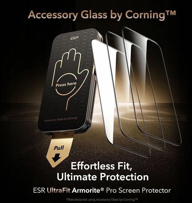ESR Szkło hartowane Ultrafit Armorite Pro 3-pack do iPhone 17 Pro Max
