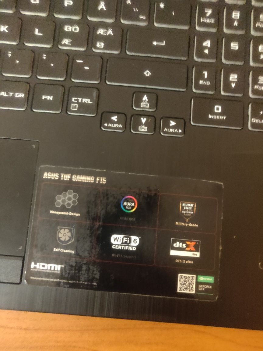 asus tuf gaming f15 fx506LI custom + бонусы