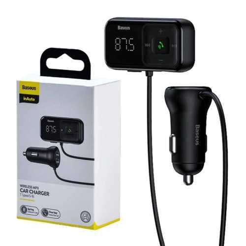 Baseus Transmiter FM Bluetooth AUX/SD 2xUSB Głośnomówiący Sklep Wwa