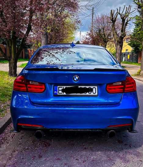 Spoiler Lotka Dokładka BMW F30 CZARNY POŁYSK / CARBON