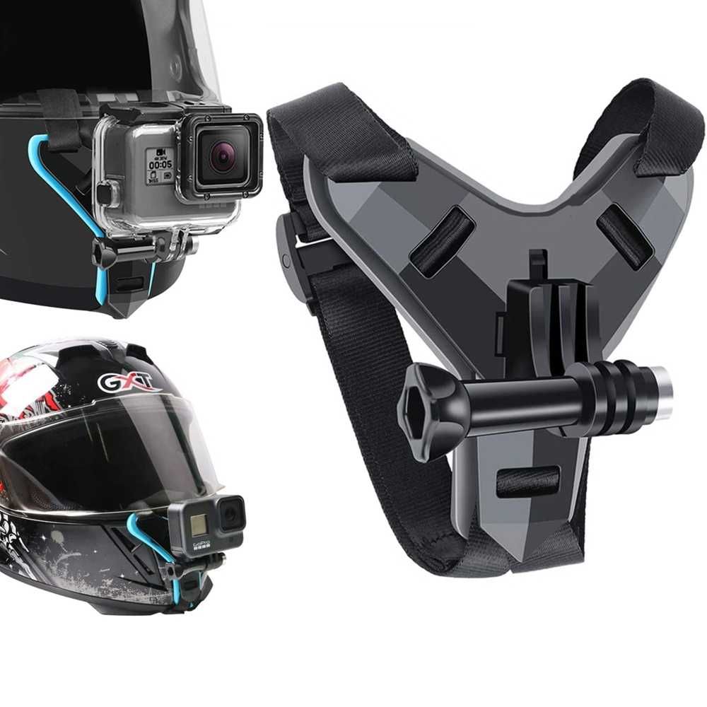 Uchwyt na kask motocyklowy do kamer GoPro Insta DJI