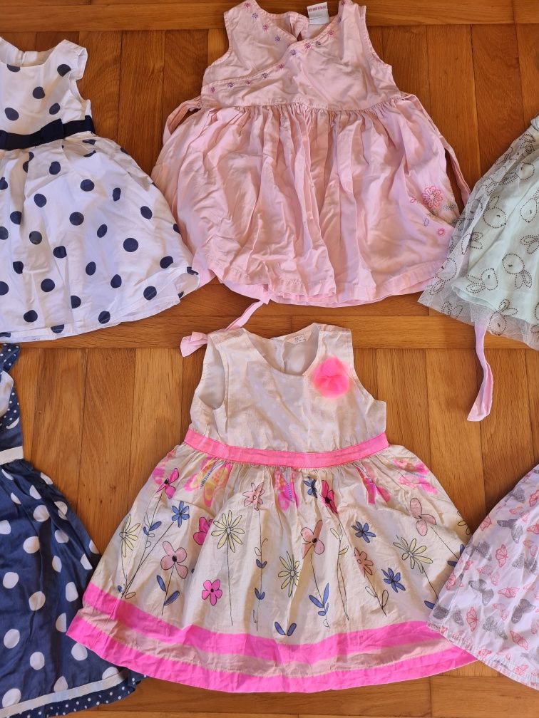 6 sukienek na lato rozmiar 80/86