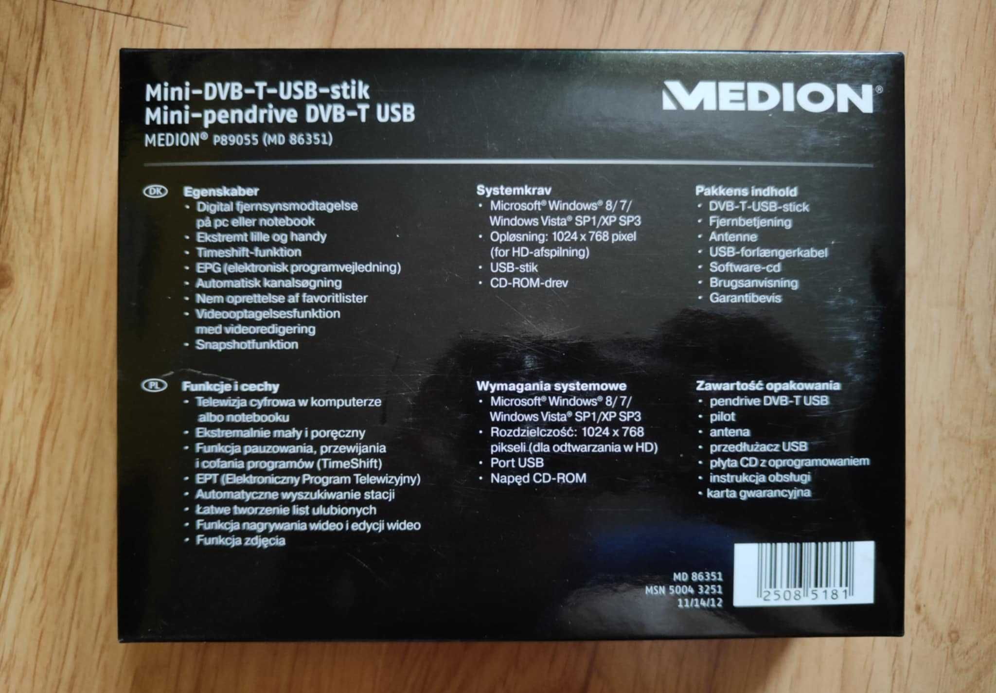 Tuner TV - Medion DVB-T USB