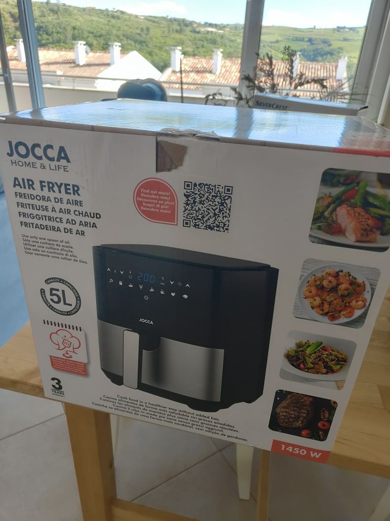 Air fryer/Fritadeira Jocca 5L Ecrã Tactil - Nova-