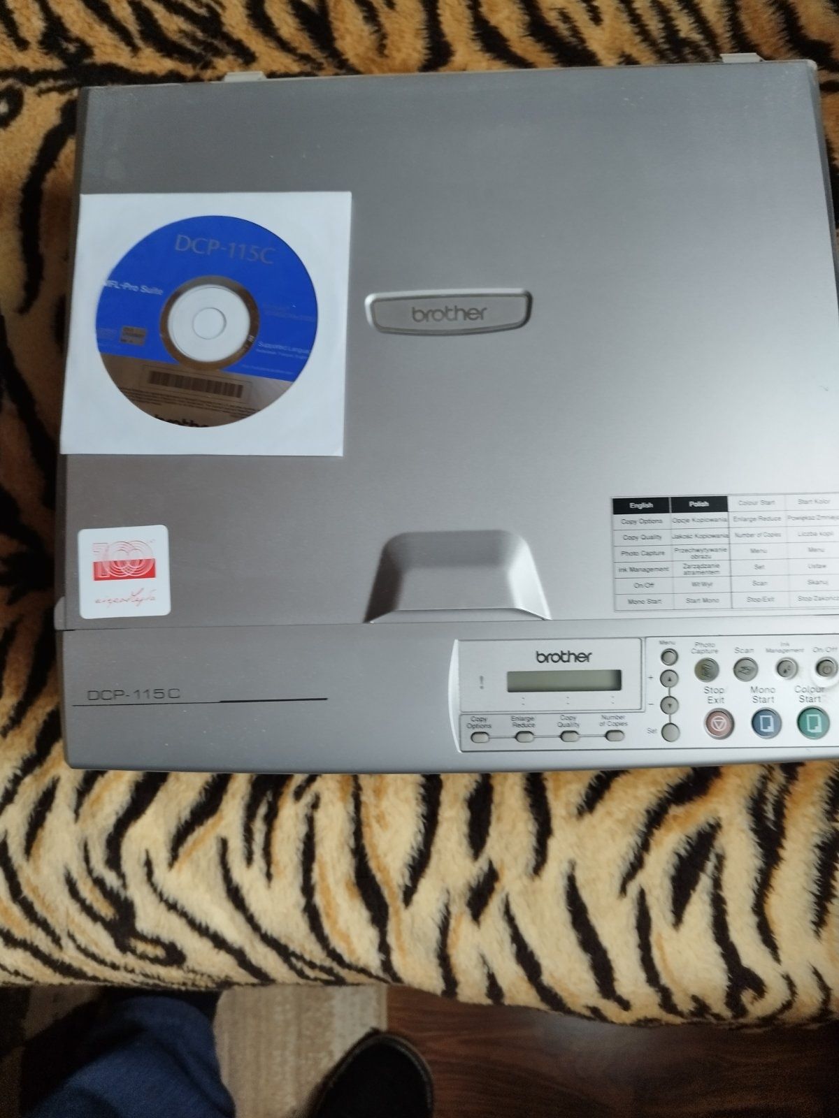 Urządzenie wielofunkcyjne/drukarka Brother DCP-115C stan bdb, duży zap