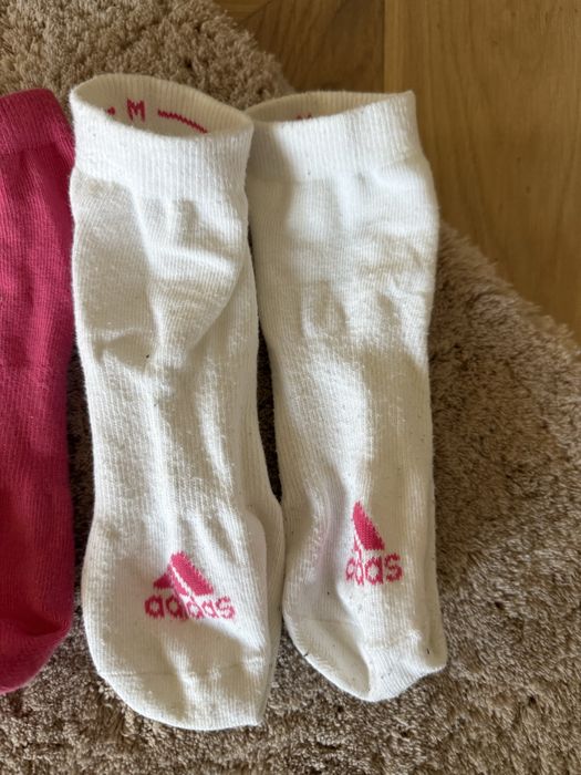 Skarpetki ADIDAS 3 pary róż białe fiolet rozmiar 36-40