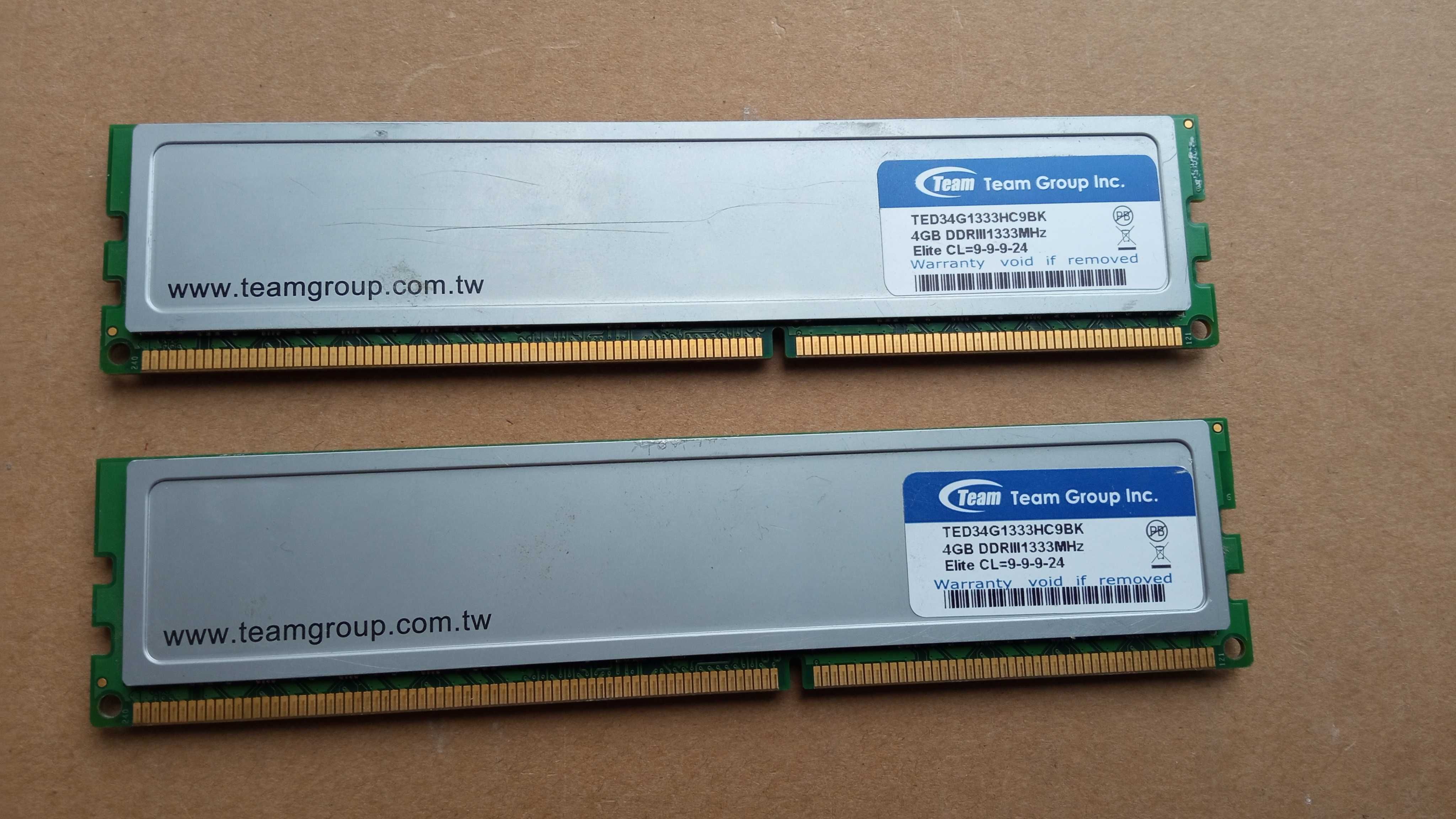 Оперативная память Team 4Gb x 2шт /DDR3/1333Mhz