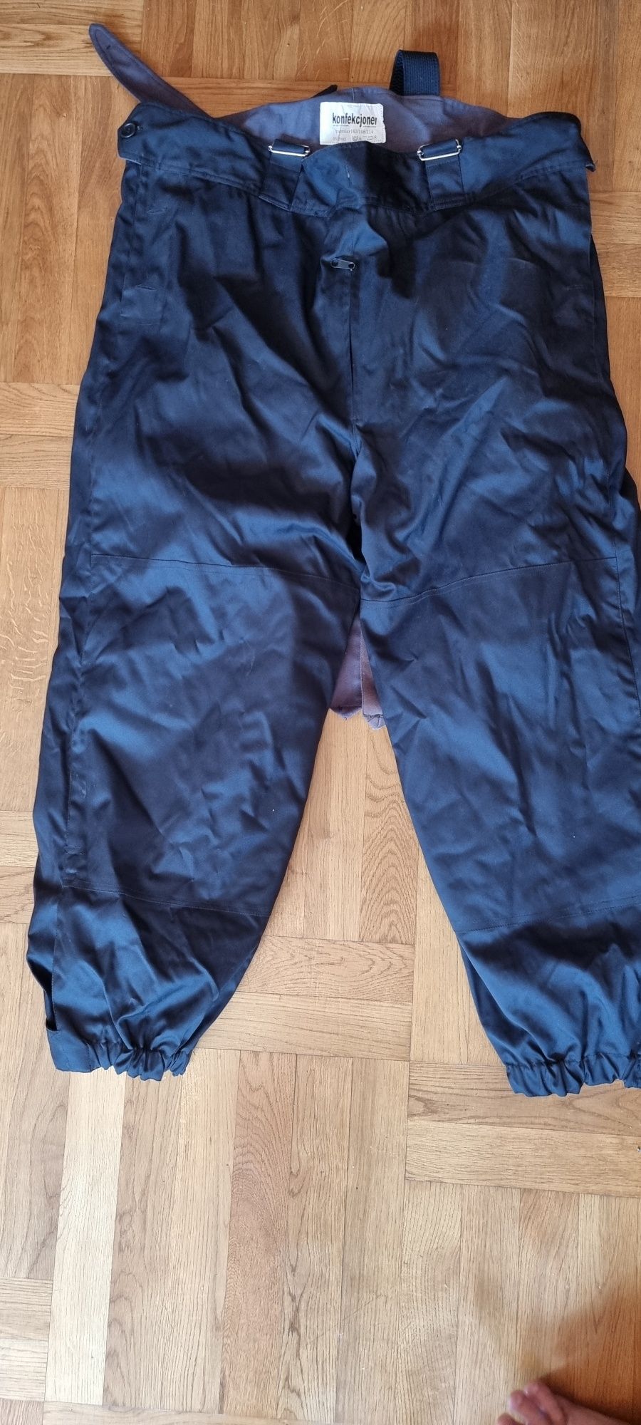 Spodnie wodoodporne konfekcjoner wz 607 mon czarne zimowe  wojskowe