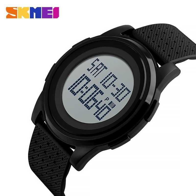 Часы SKMEI 1206 чёрные со светлым дисплеем