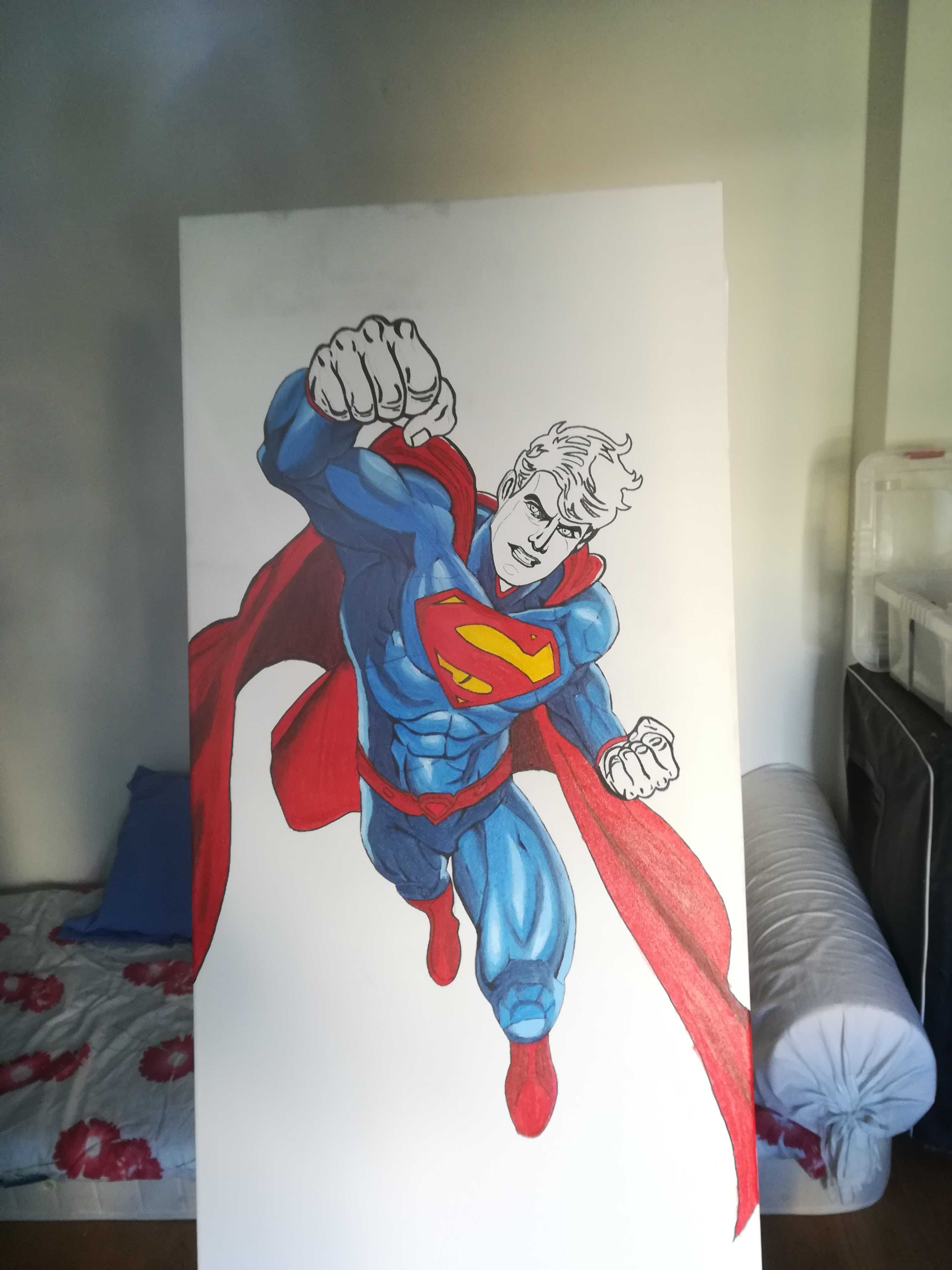 Tela pintada a oleo. Superman (DC comics)