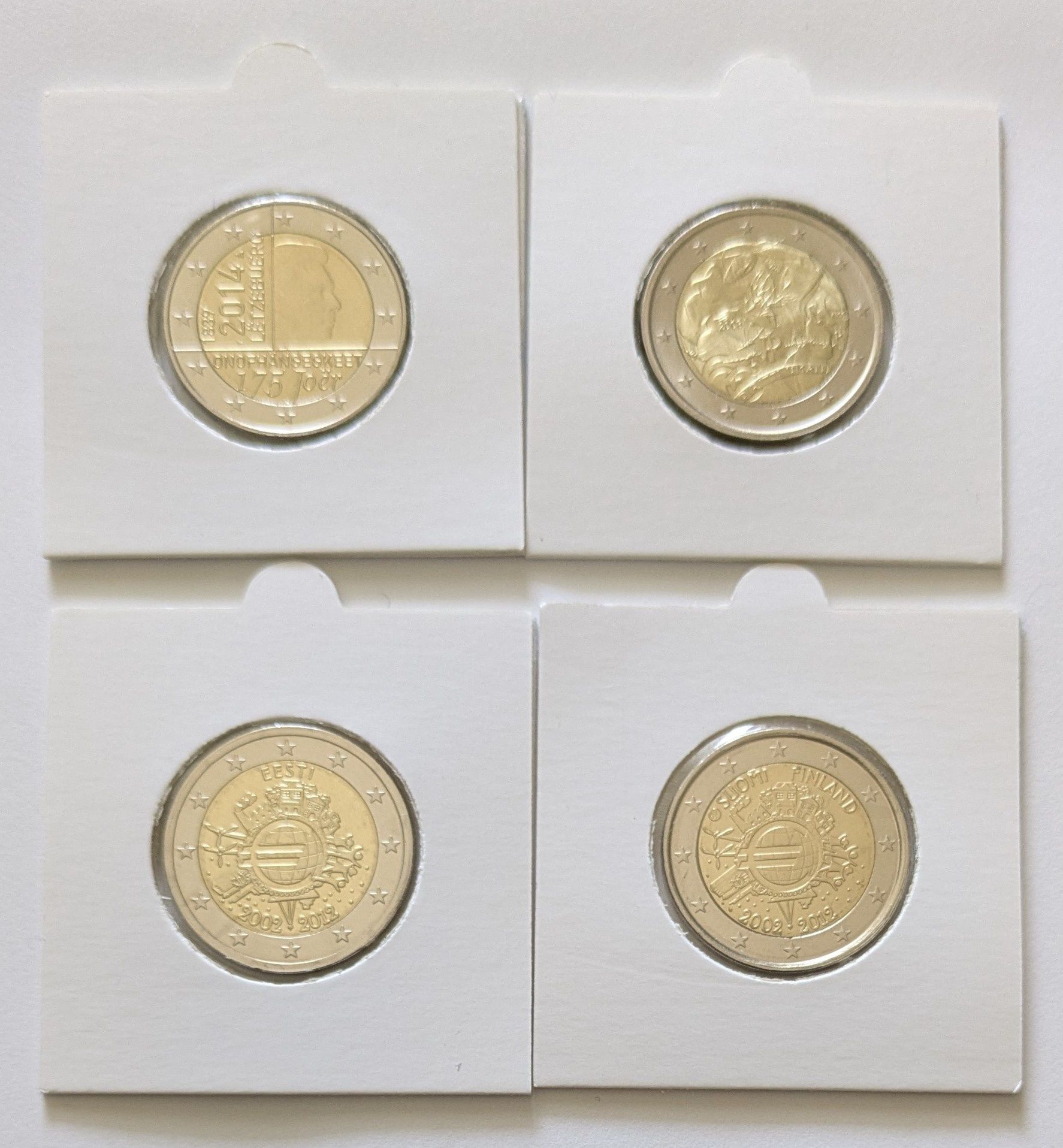 Lote 4 moedas comemorativas 2€