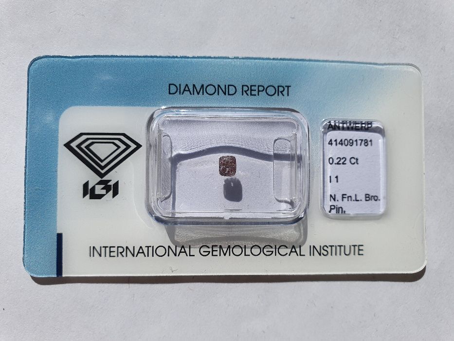 Diament Brylant 0,22 Carat CERTYFIKAT na pierścionek, Inwestycja