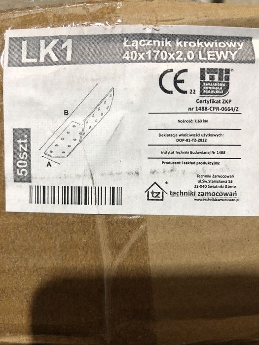 Łącznik krokwiowy
