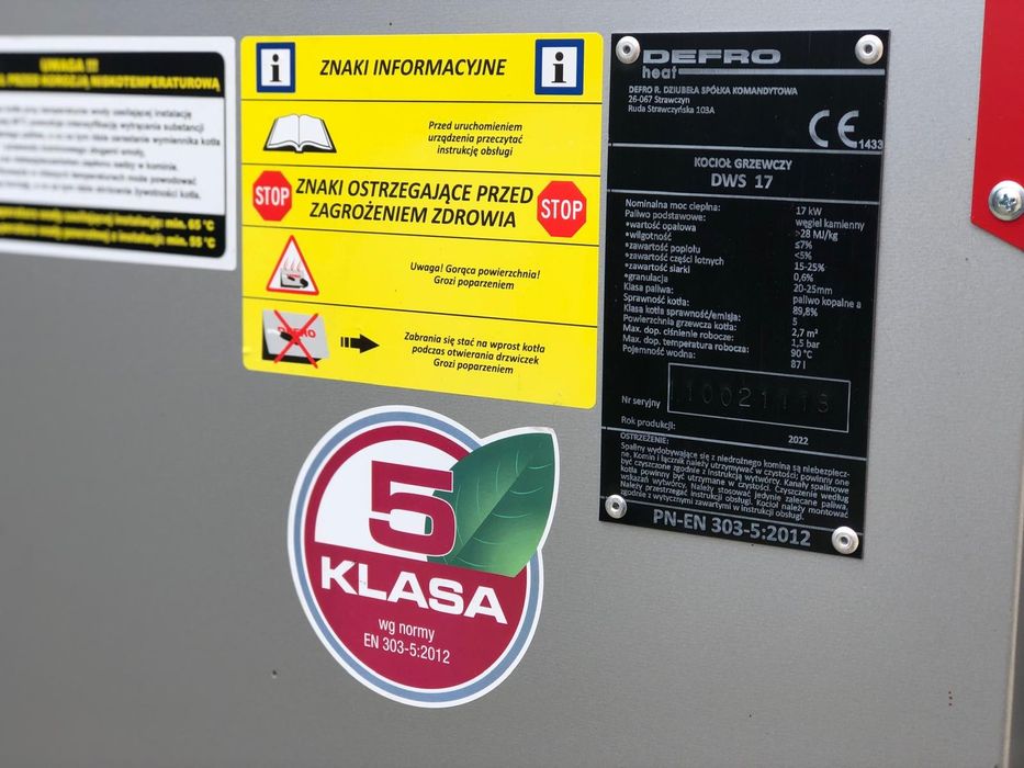 Kocioł DEFRO 17 KW węgiel drzewo