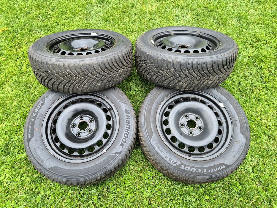 Vw Skoda Seat-Koła 16" 5x112 57.1-Opony Hankook 215/60/16-Kołpaki VW