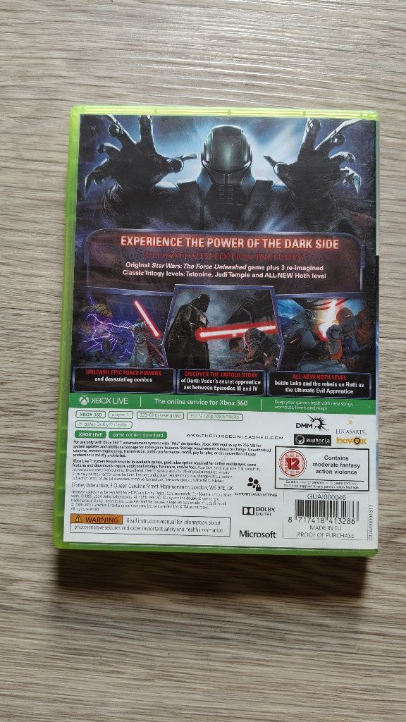 Gra Star wars the force unleashed Ultimate Smith edition na Xbox 360