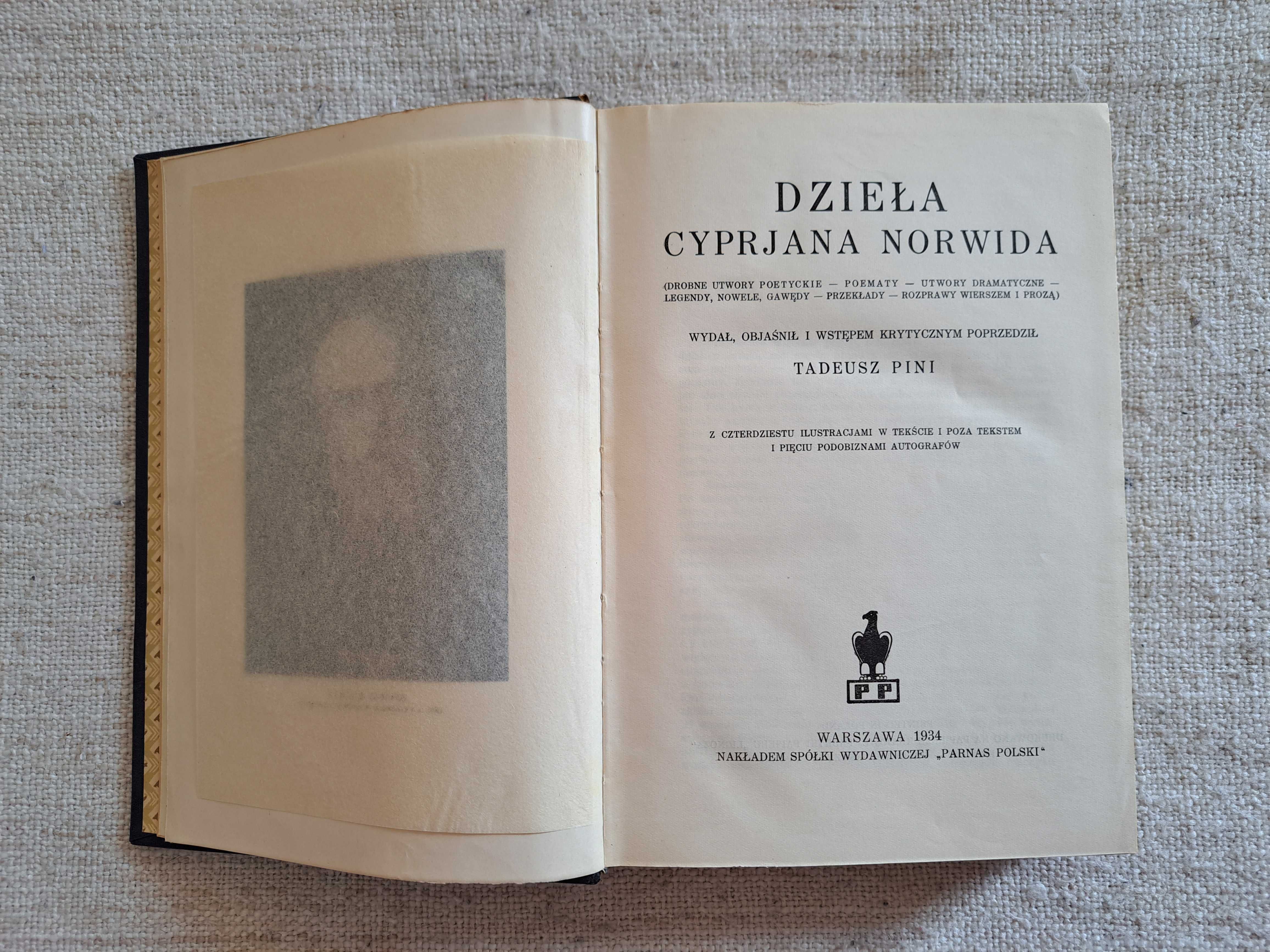 1934 rok. Dzieła Cypriana Norwida. Kopia rękopisu