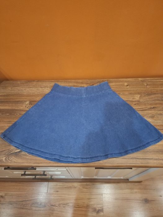 Błękitno-szara mini spódniczka H&M