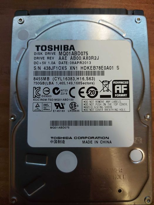 Продам HDD 2,5" для ноутбука