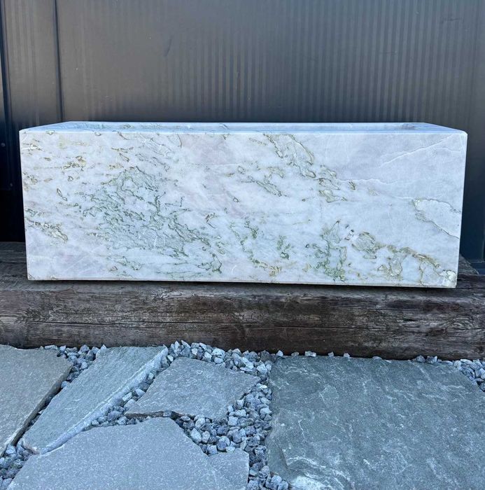 Donica z litego kamienia 94x40x35 PREMIUM ozdobna do roślin IMPRESTONE