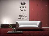 Cytat naklejka ścienna KEEP CALM and RELAX YOURSELF 120x60 wz 78