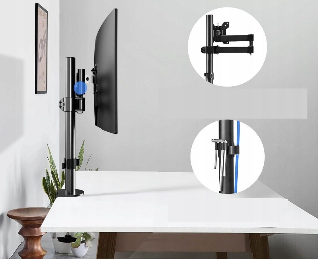 Uchwyt do monitora 13-32" Bracwiser MD7421 VESA max 10 kg obrót 360°