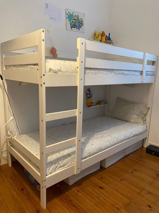 estrutura cama beliche Mydal Ikea