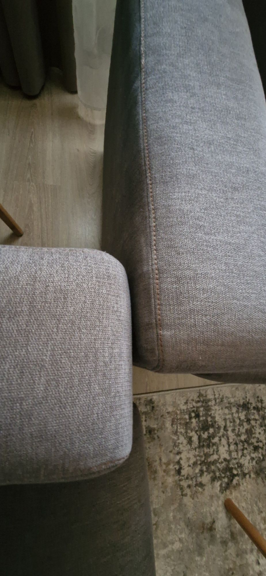 Zestaw Sofa wersalka i 2 fotele funkcja spania grafitowy szary
