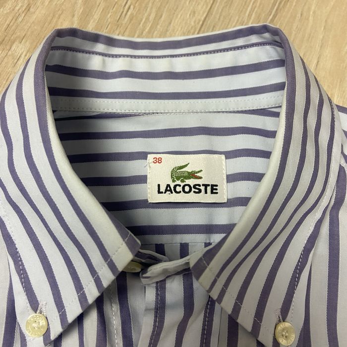 Lacoste koszula męska M 38 bawełna w paski