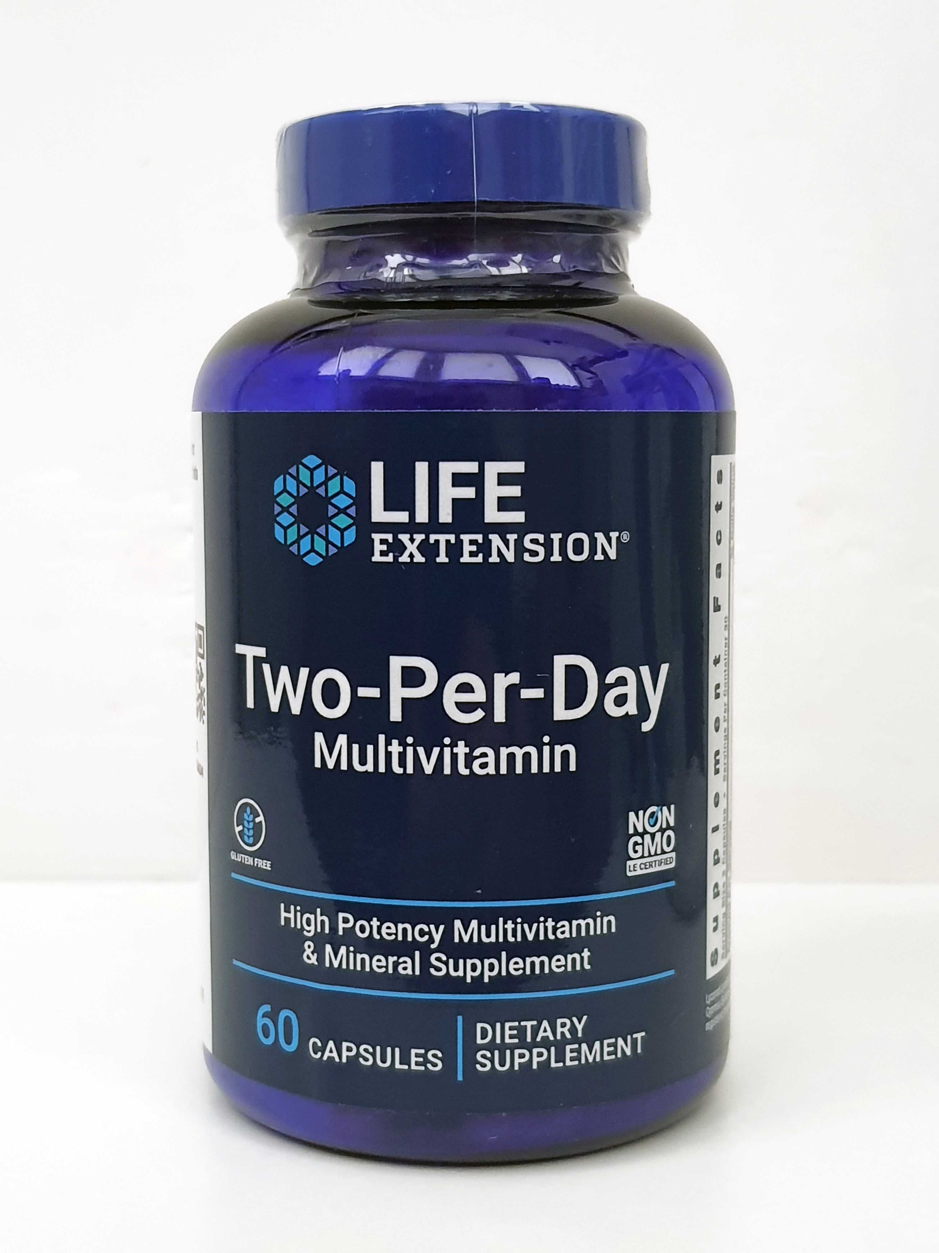 Витамины для взрослых Life Extension Two-Per-Day, 60/120 капсул