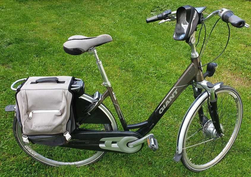 ROWER ELEKTRYCZNY  Giant Hybrid Super 2x Bateria Zamiana Transport