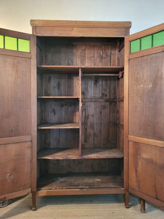 armario, estante, roupeiro, arrumação, prateleiras, indiano, rustico