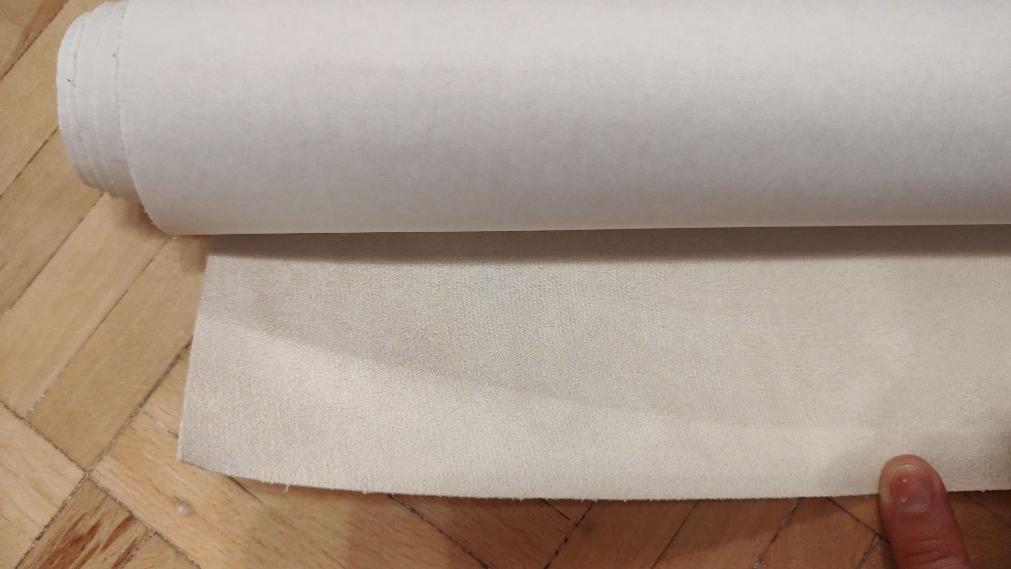 Tkanina obiciowa samoprzylepna welur beż 50x140 cm